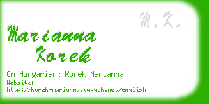 marianna korek business card